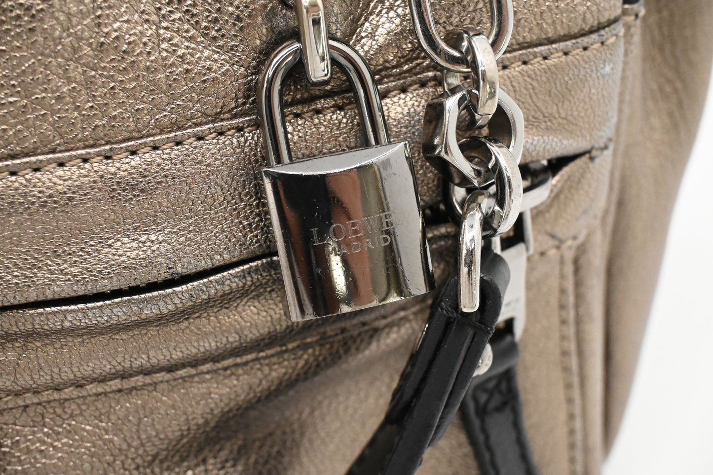 Loewe Lora in Pewter Leather