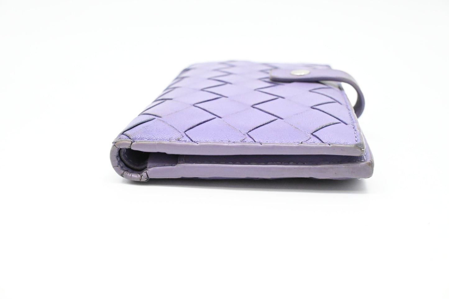 Bottega Veneta Wallet in Purple Intrecciato Leather