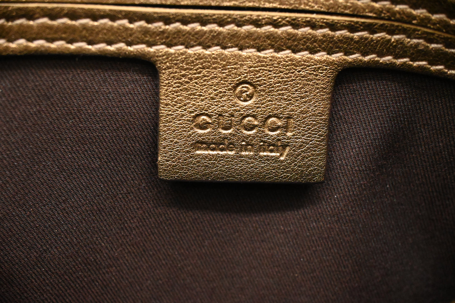 Gucci Boston Bag Mini in Gold Leather