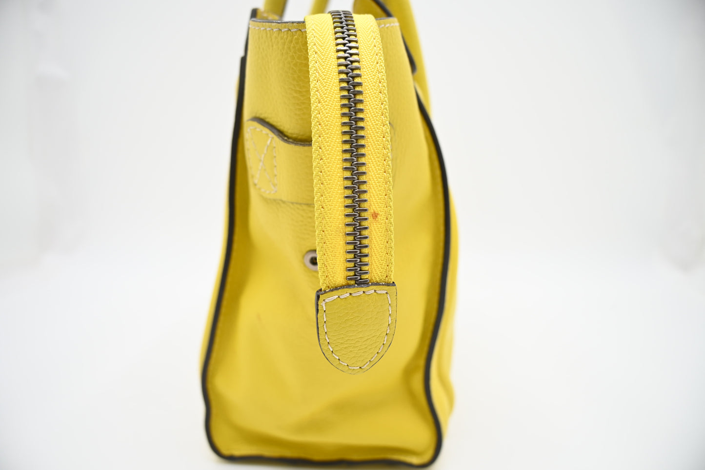 Celine Micro Luggage in Yellow Leather
