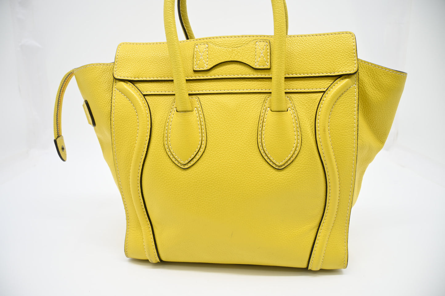 Celine Micro Luggage in Yellow Leather