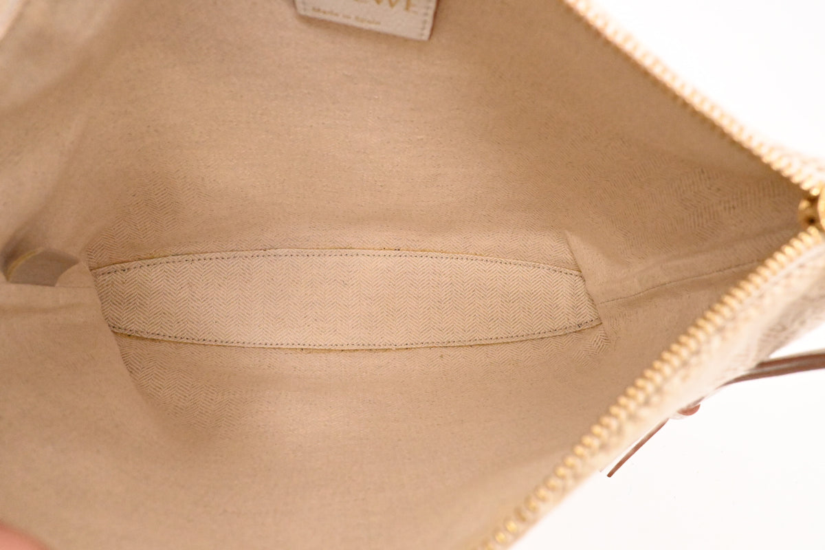 Loewe Pouch in Beige Canvas