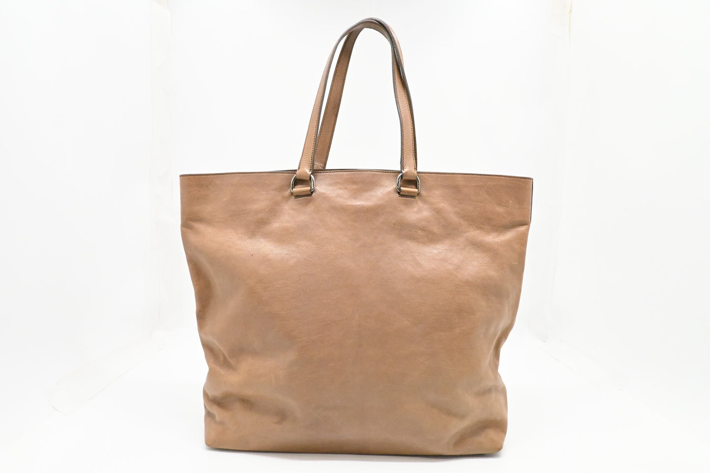 Prada Large Tote in Beige Leather