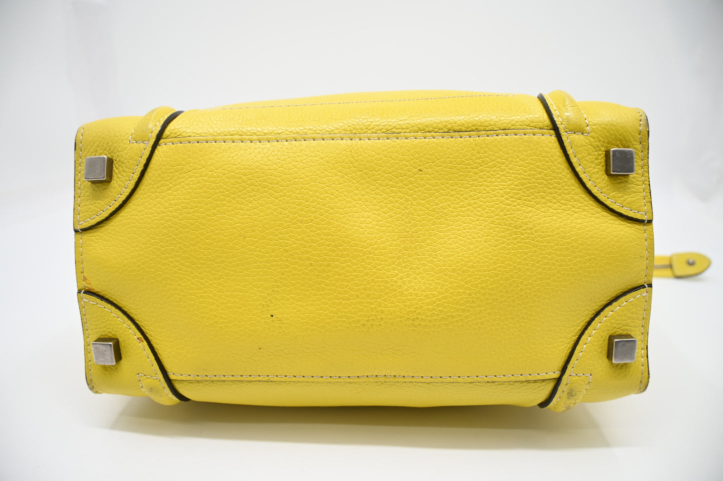 Celine Micro Luggage in Yellow Leather
