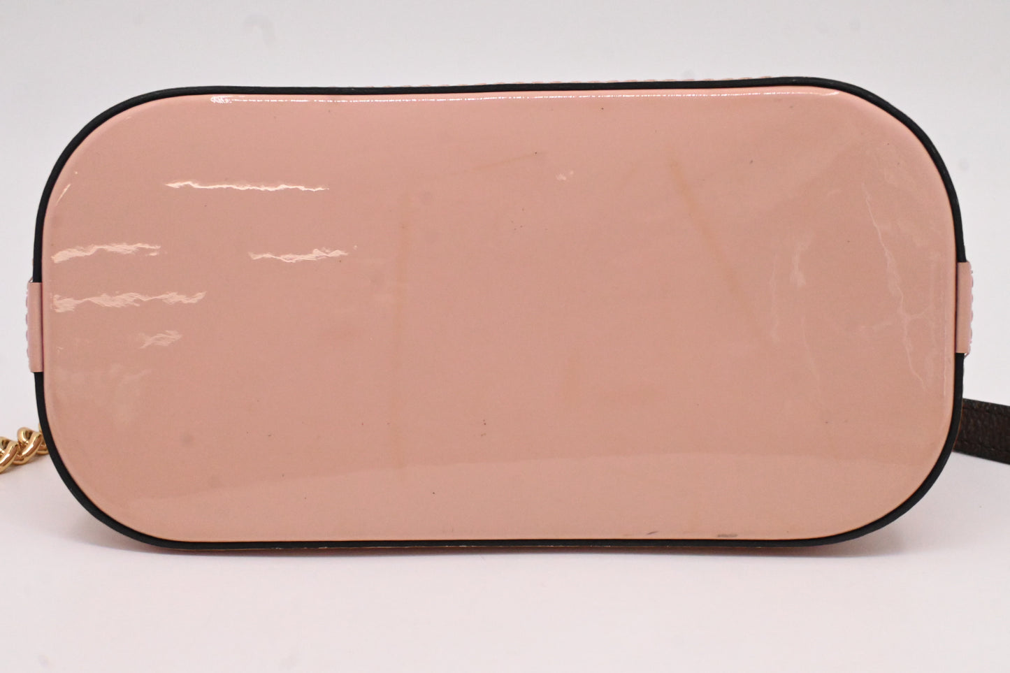 Louis Vuitton Mini Alma in Pink Vernis Leather and Monogram Canvas