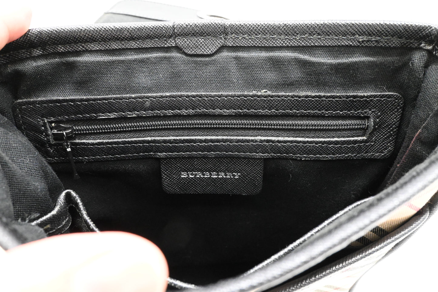 Burberry Crossbody in Check Canvas