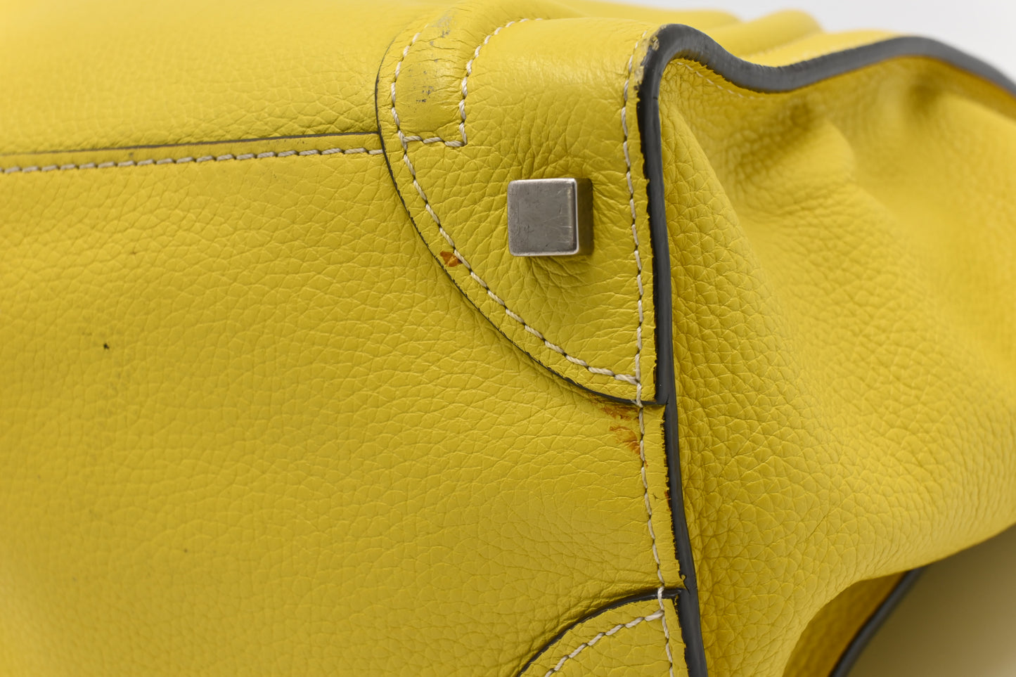 Celine Micro Luggage in Yellow Leather
