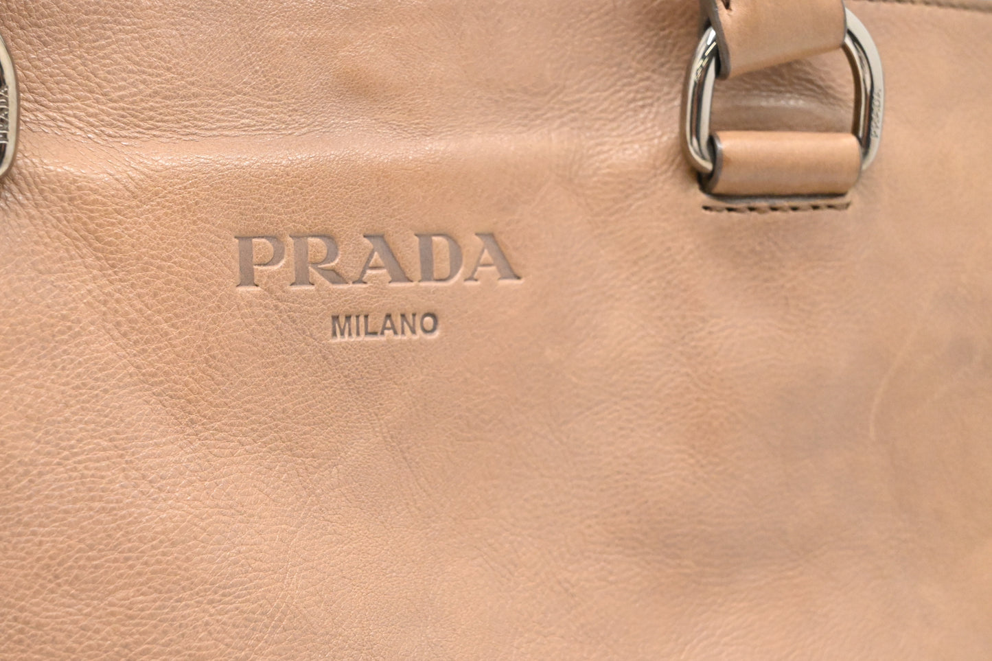 Prada Large Tote in Beige Leather