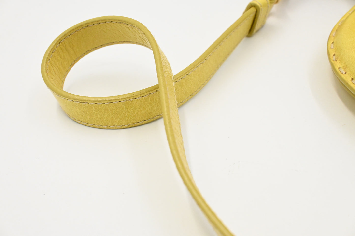 Prada Two Way Bag in Yellow Vitello Shine Leather