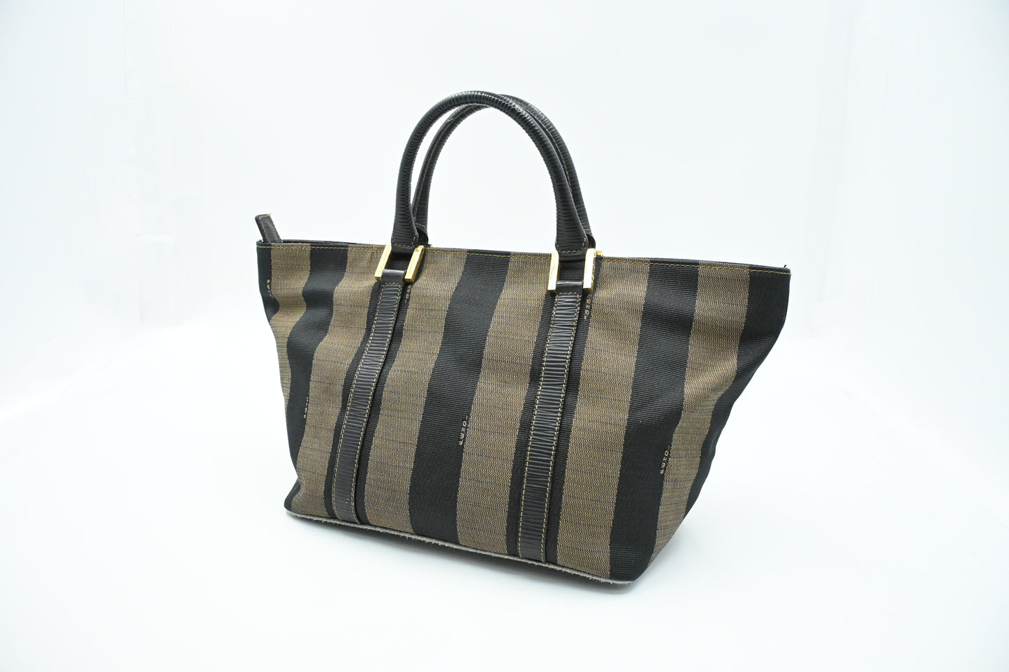 Fendi Handbag in Black Pequin Canvas