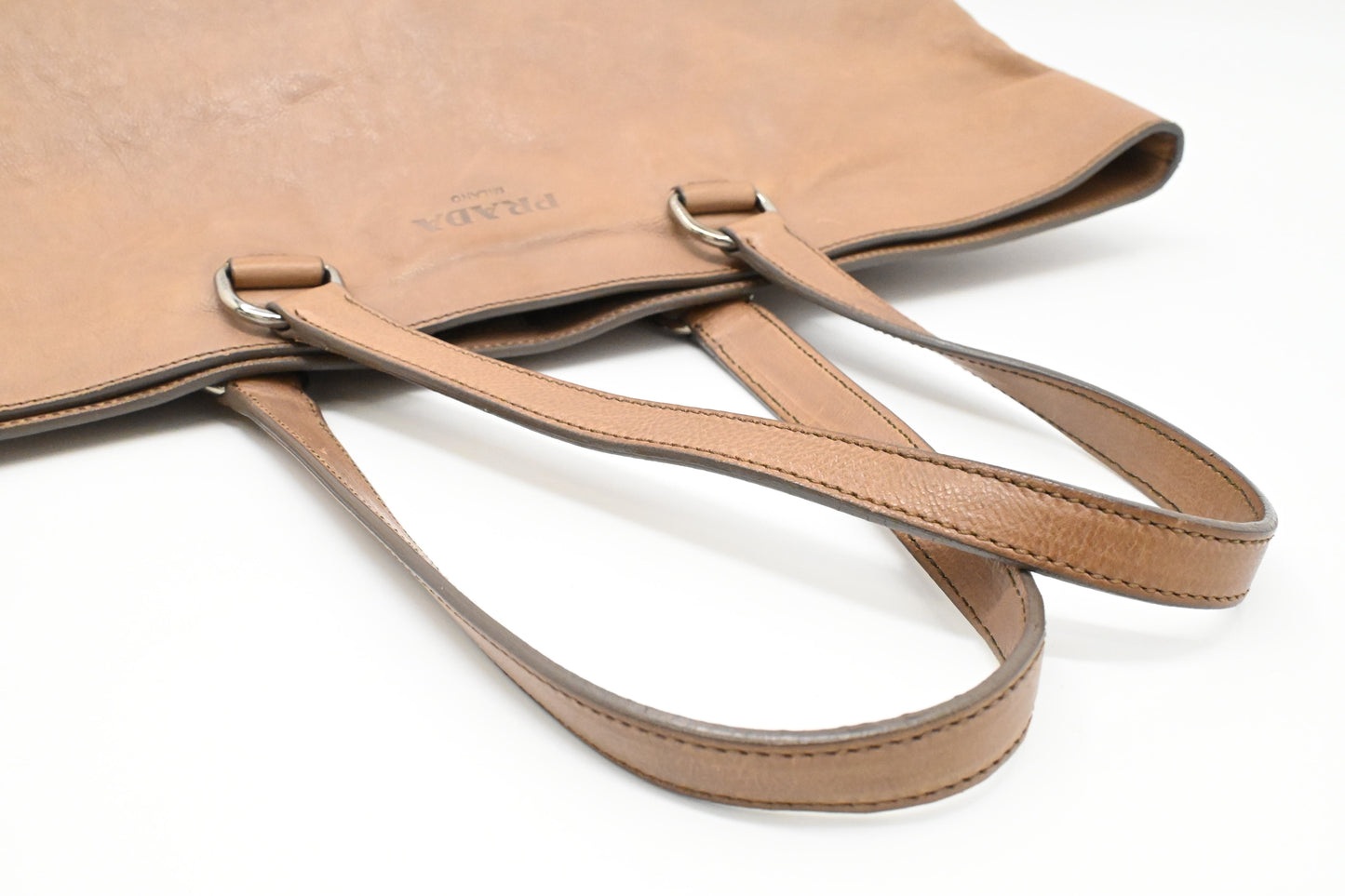 Prada Large Tote in Beige Leather