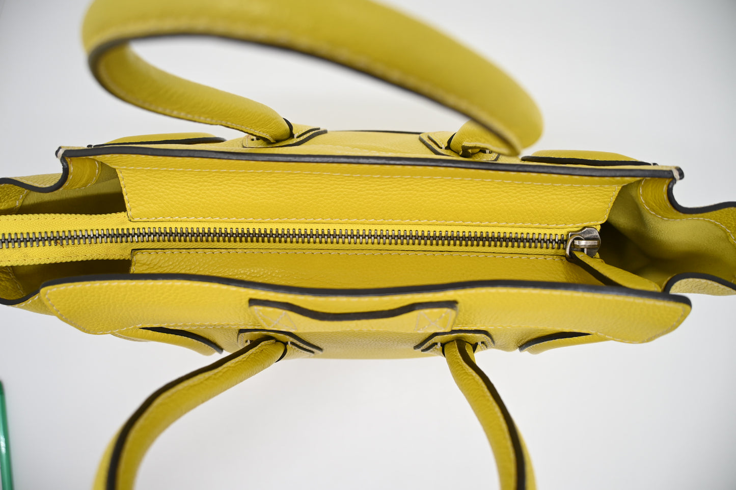 Celine Micro Luggage in Yellow Leather