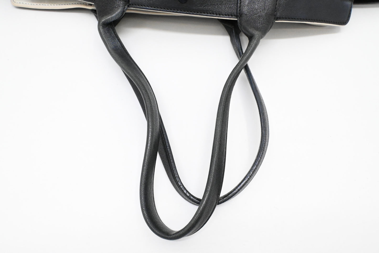 Chloe Alison Tote in Beige and Black Leather