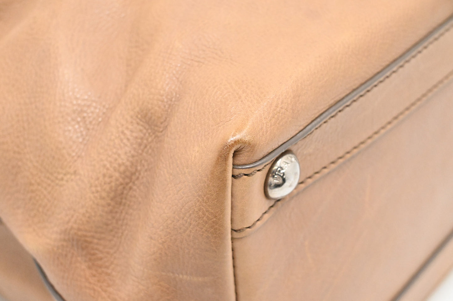 Prada Large Tote in Beige Leather