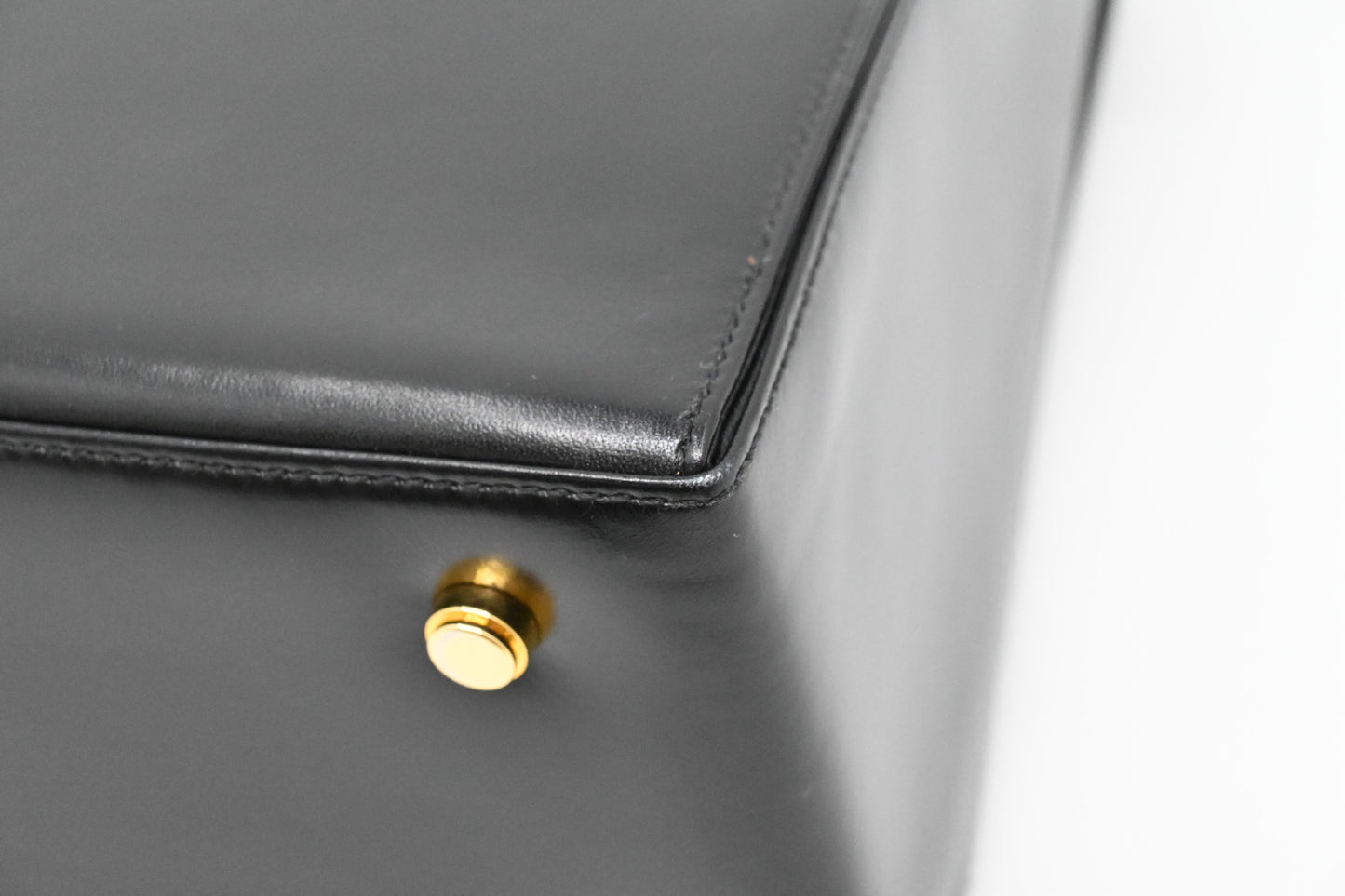 Ferragamo Gancini Handbag in Black Leather