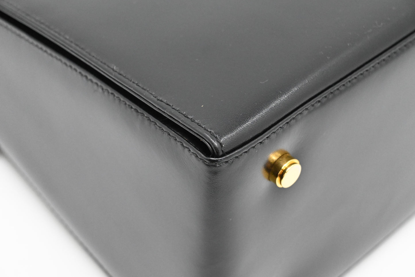 Ferragamo Gancini Handbag in Black Leather