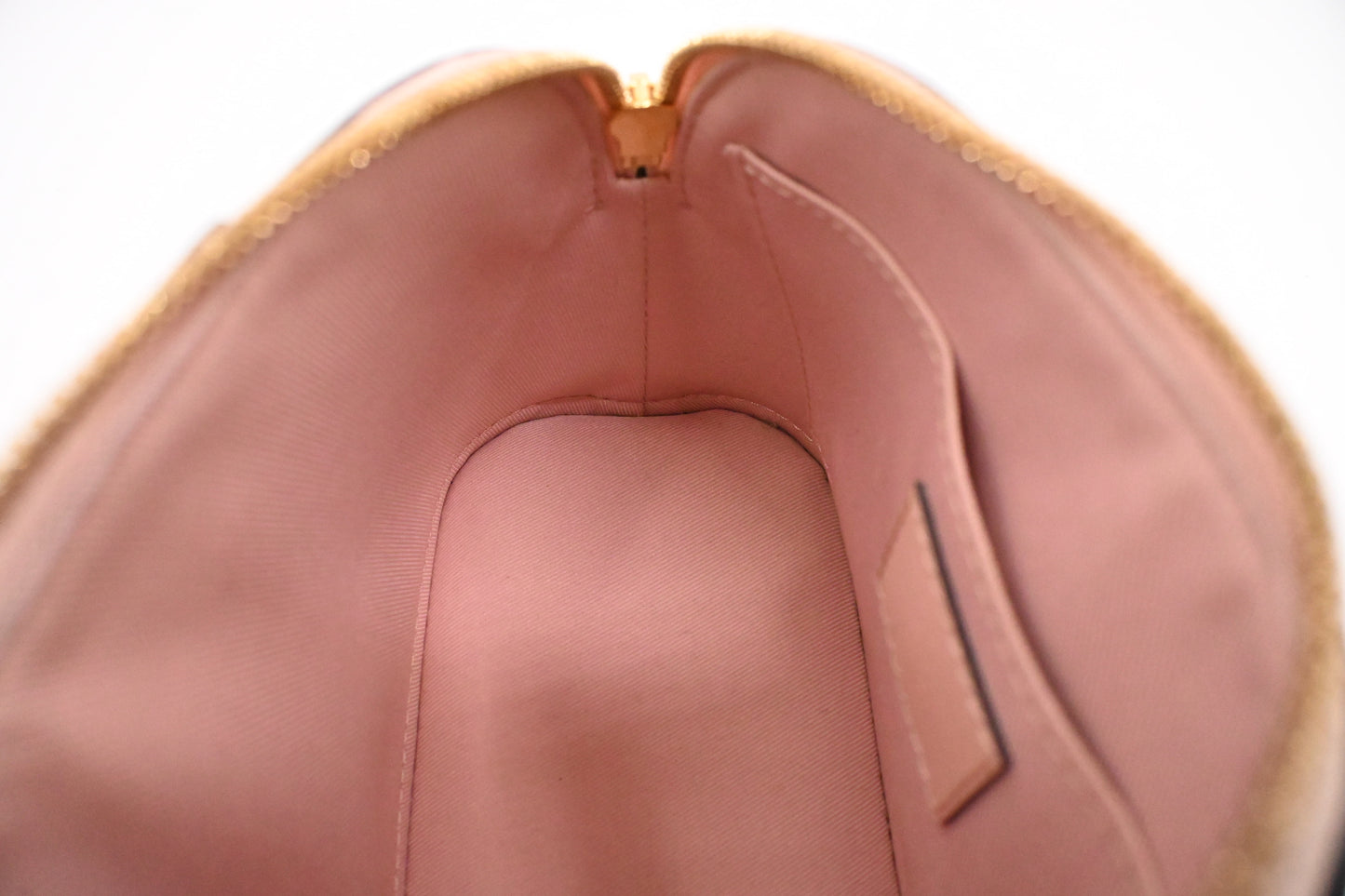Louis Vuitton Mini Alma in Pink Vernis Leather and Monogram Canvas