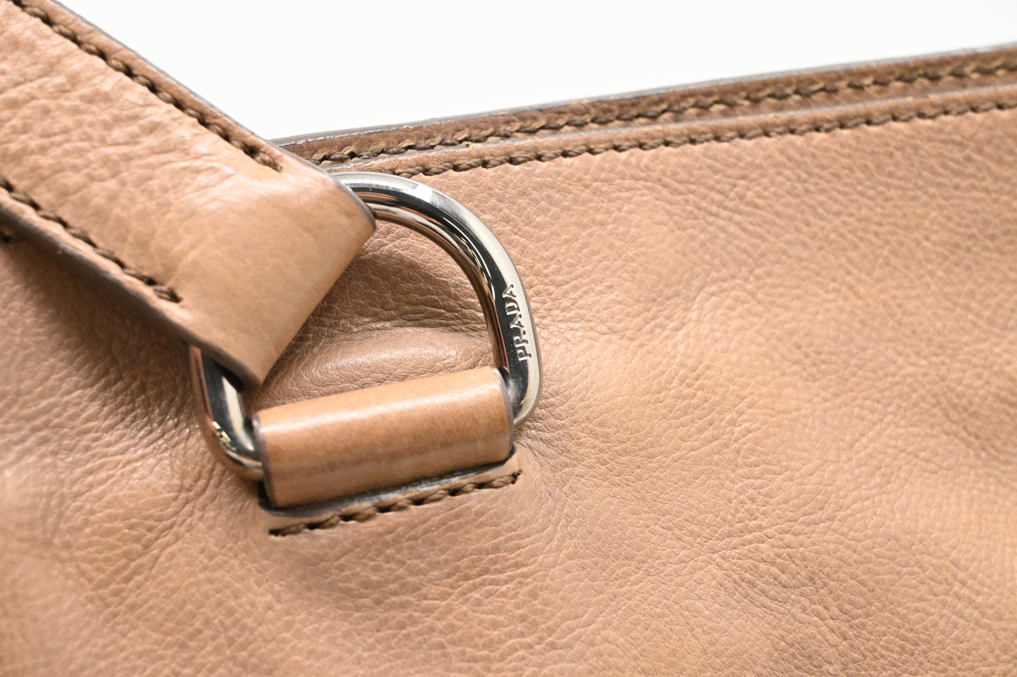 Prada Large Tote in Beige Leather