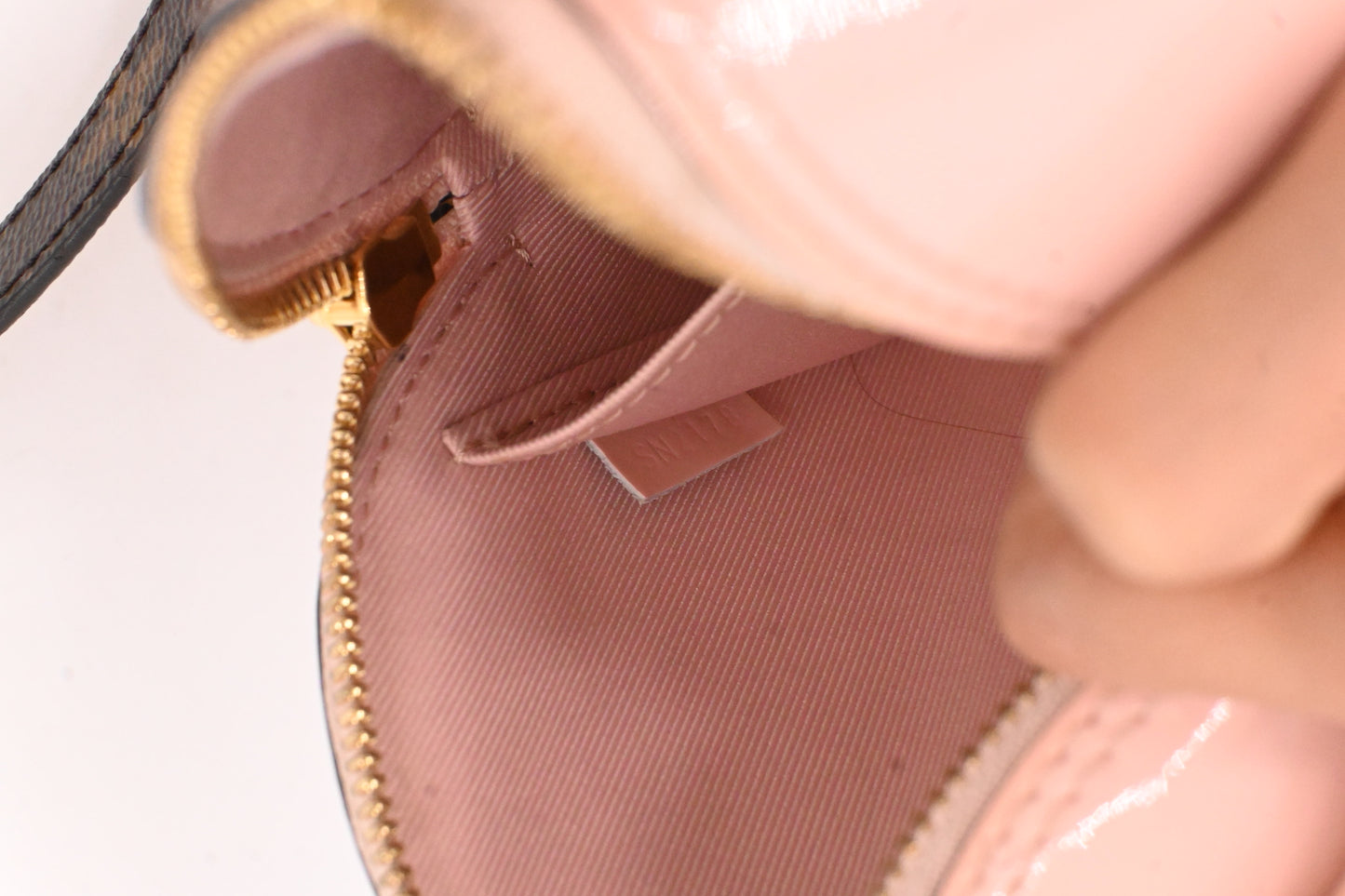 Louis Vuitton Mini Alma in Pink Vernis Leather and Monogram Canvas