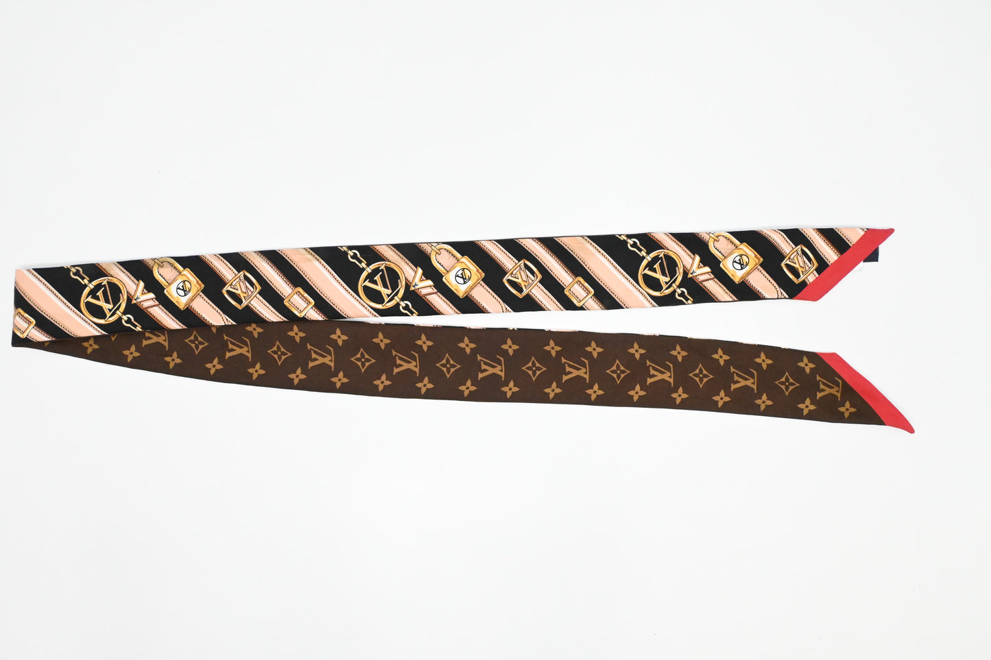Louis Vuitton 'Monogram Forever' Bandeau BB in Black and Brown Silk