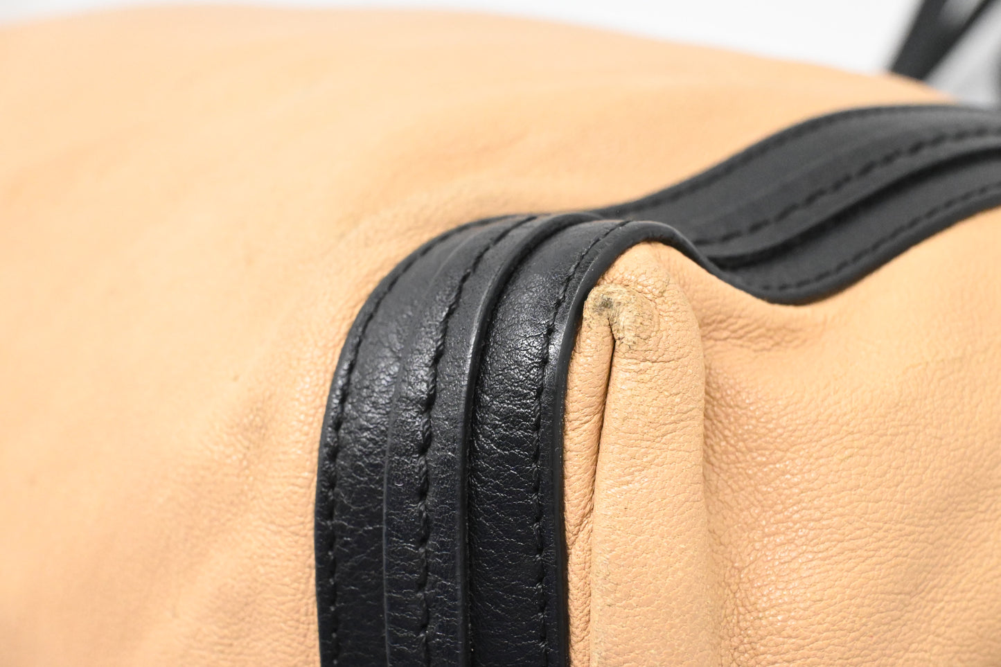 Chloe Alison Tote in Beige and Black Leather