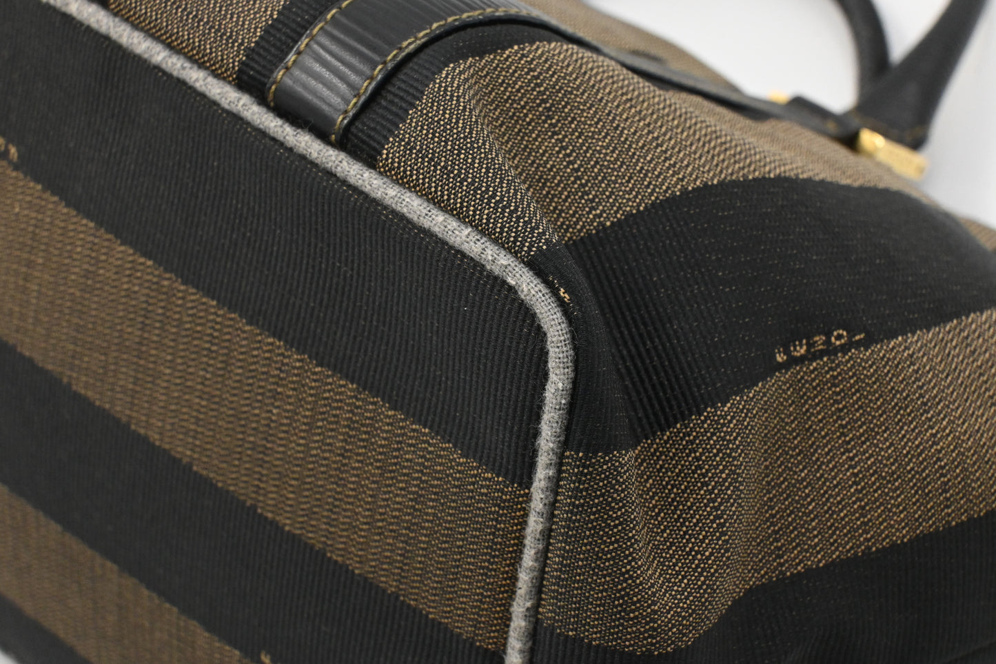 Fendi Handbag in Black Pequin Canvas