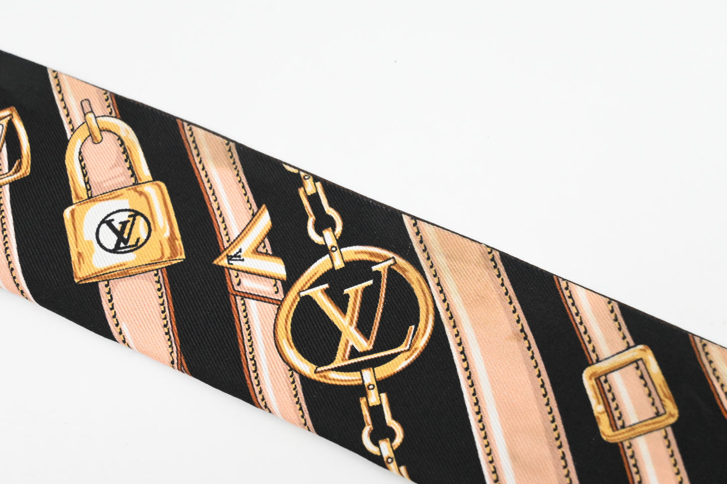 Louis Vuitton 'Monogram Forever' Bandeau BB in Black and Brown Silk