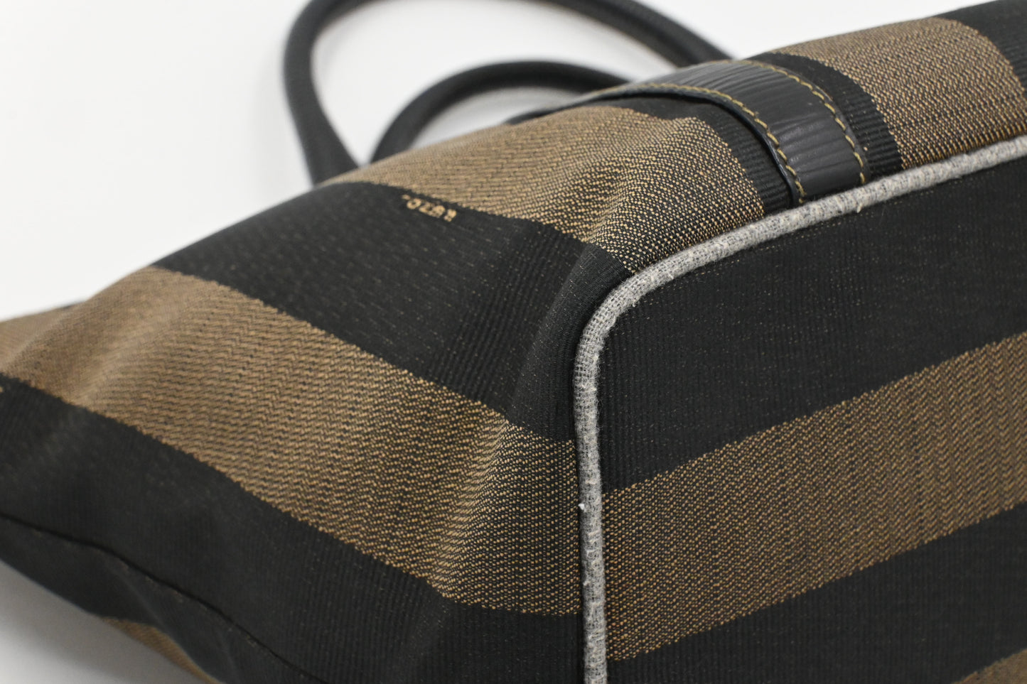 Fendi Handbag in Black Pequin Canvas