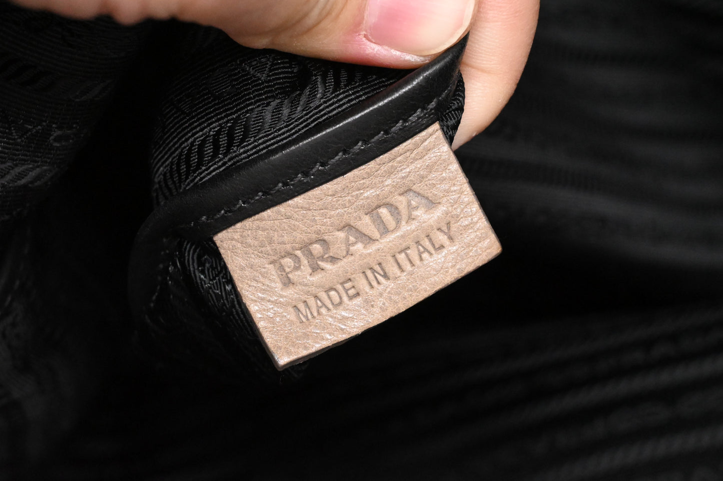 Prada Large Tote in Beige Leather