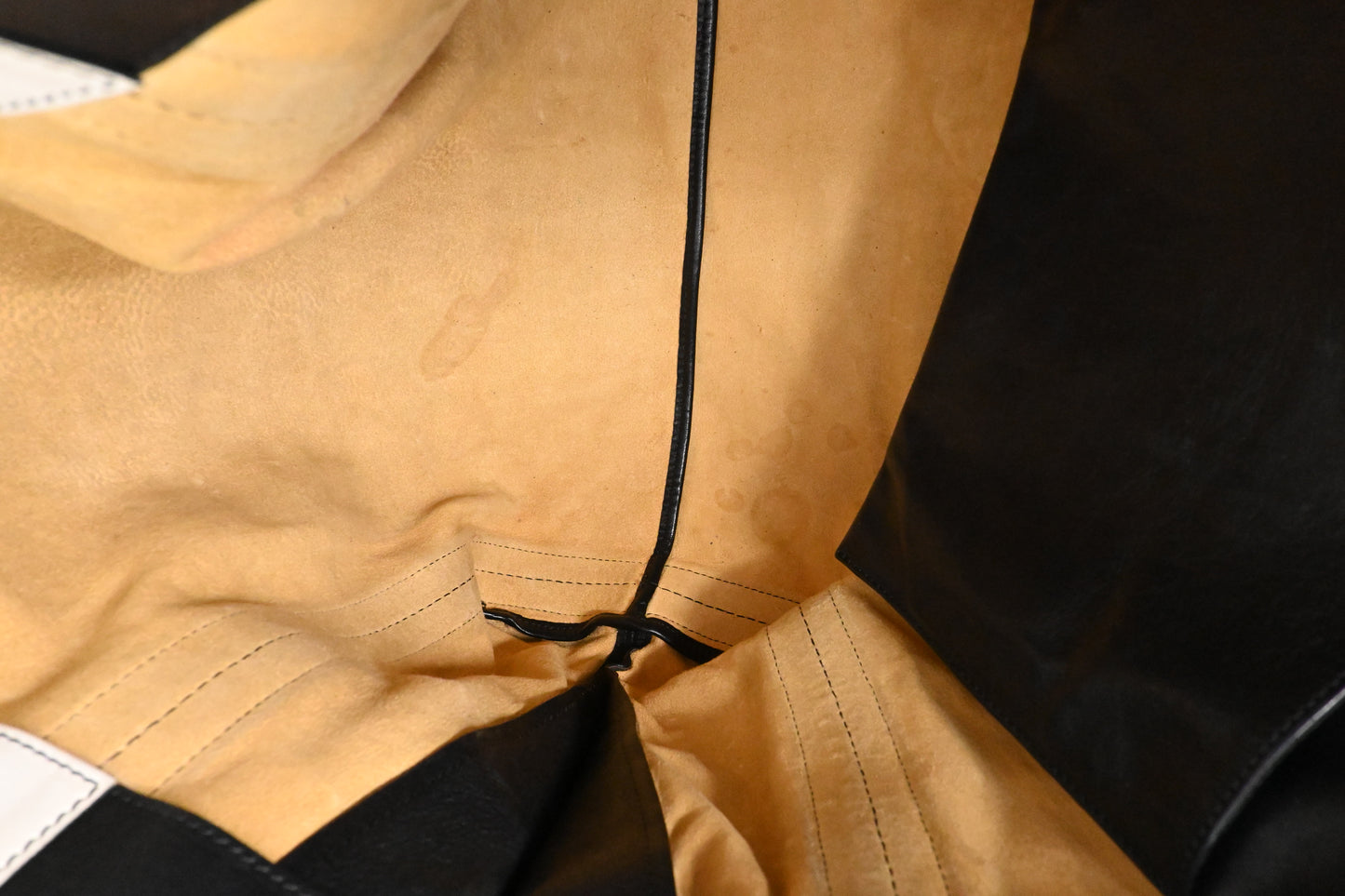 Chloe Alison Tote in Beige and Black Leather