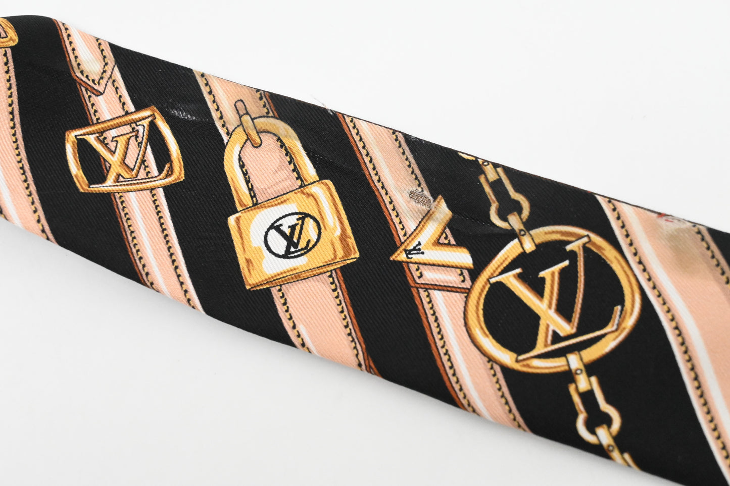 Louis Vuitton 'Monogram Forever' Bandeau BB in Black and Brown Silk
