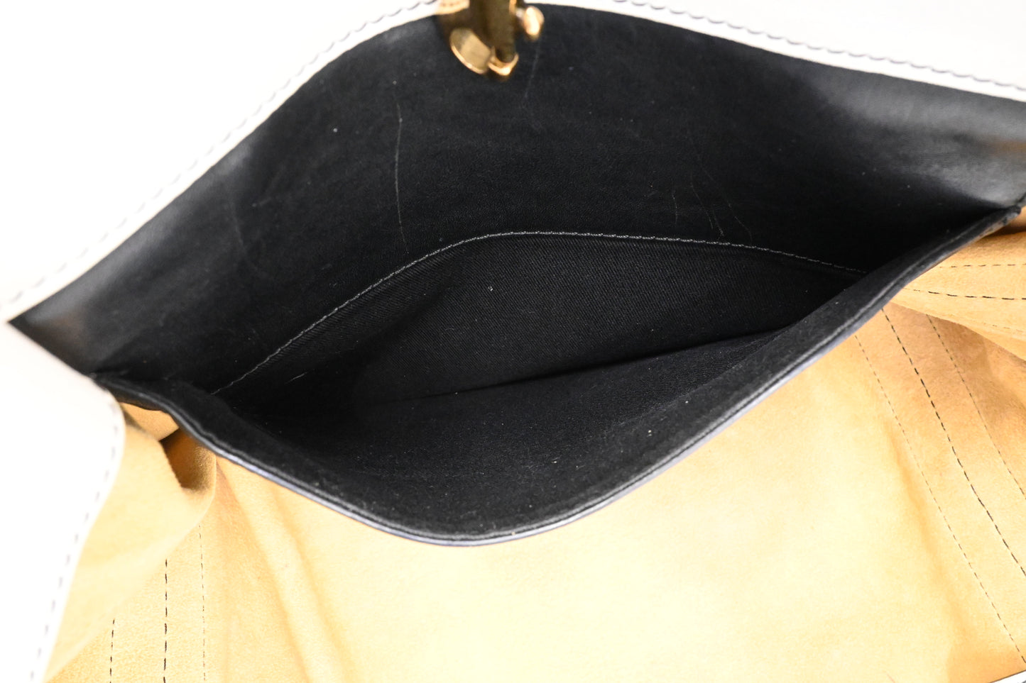 Chloe Alison Tote in Beige and Black Leather