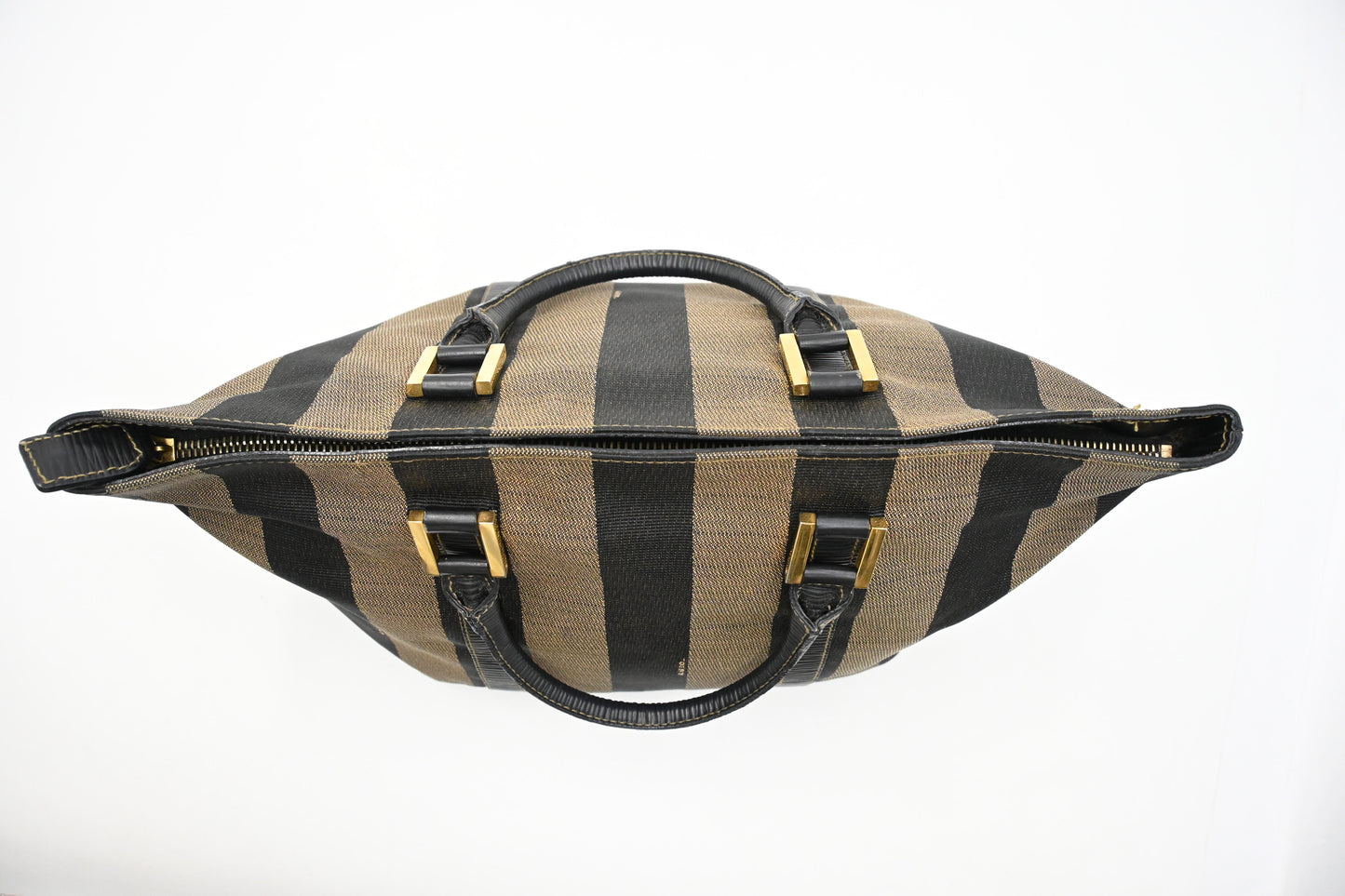Fendi Handbag in Black Pequin Canvas