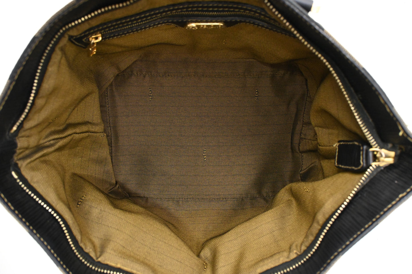 Fendi Handbag in Black Pequin Canvas