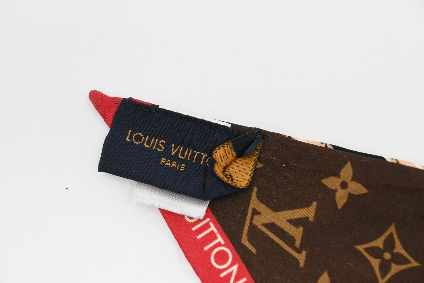 Louis Vuitton 'Monogram Forever' Bandeau BB in Black and Brown Silk