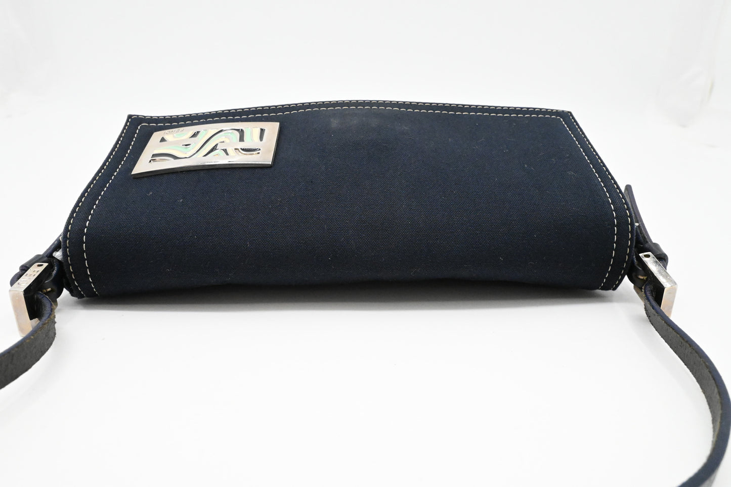 Fendi Baguette in Dark Blue Canvas