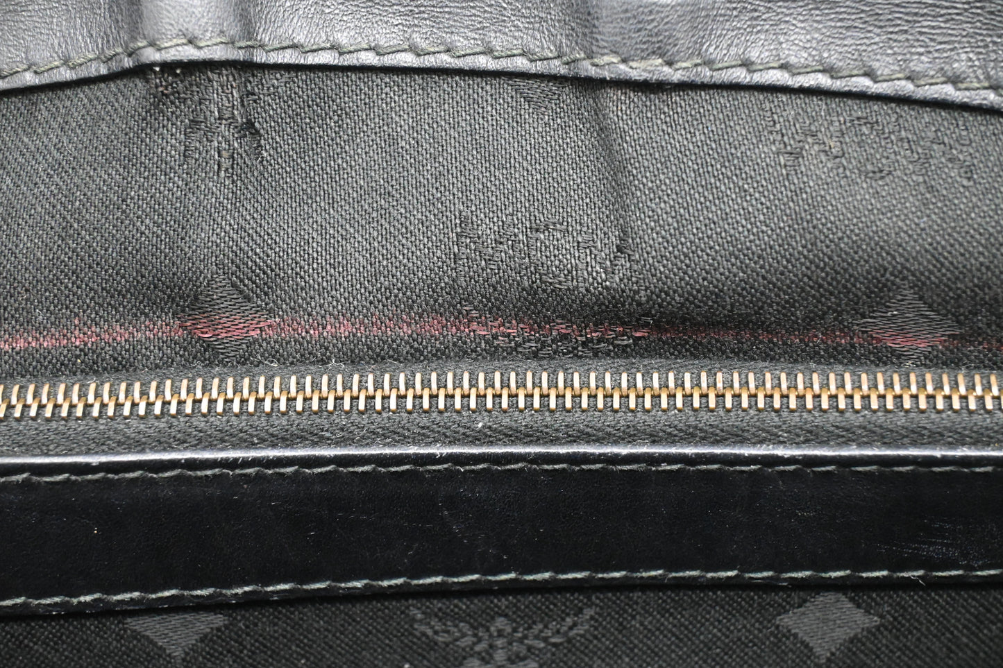 MCM Bandouliere Boston Bag in Black Coated Canvas