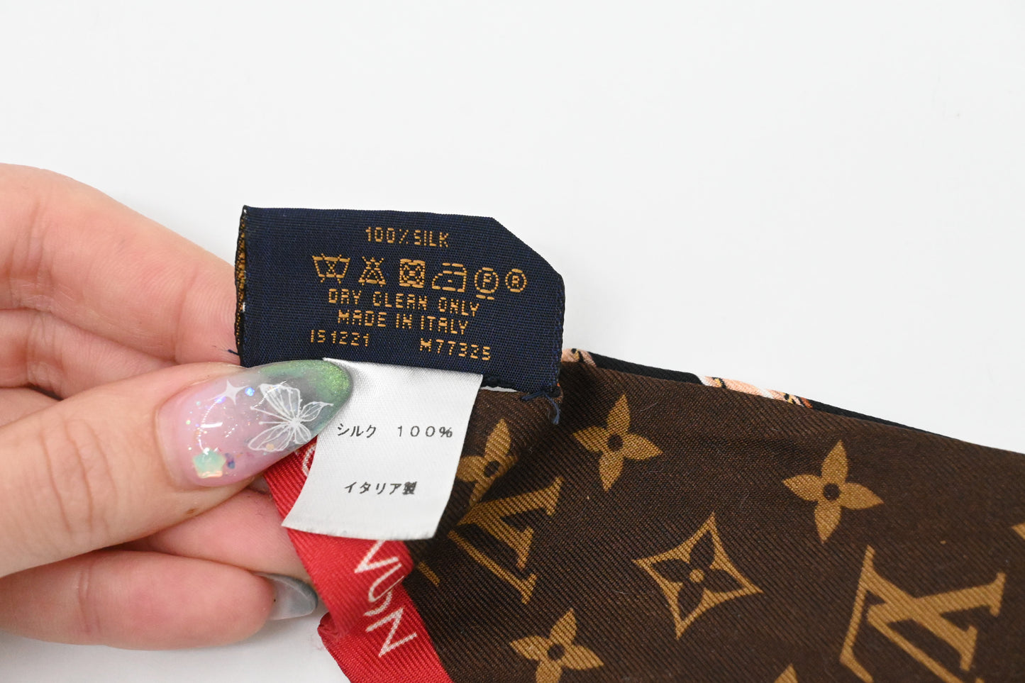 Louis Vuitton 'Monogram Forever' Bandeau BB in Black and Brown Silk
