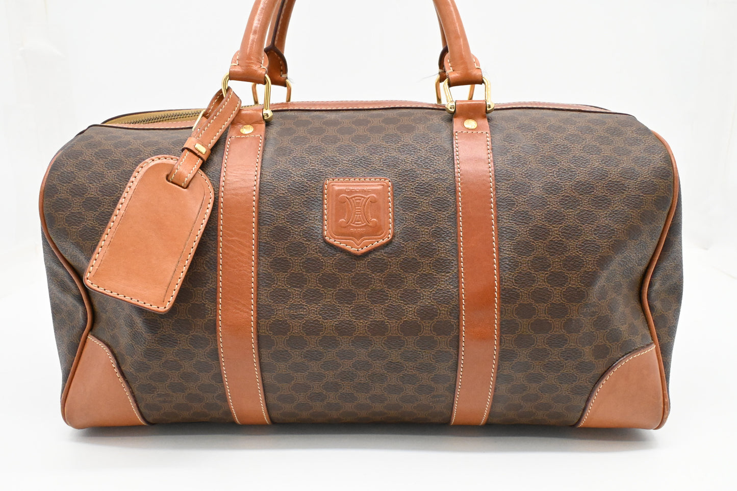 Celine Duffle Bag in Brown Macadam Canvas