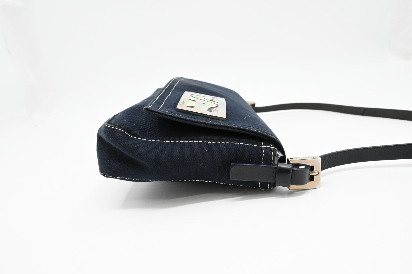 Fendi Baguette in Dark Blue Canvas