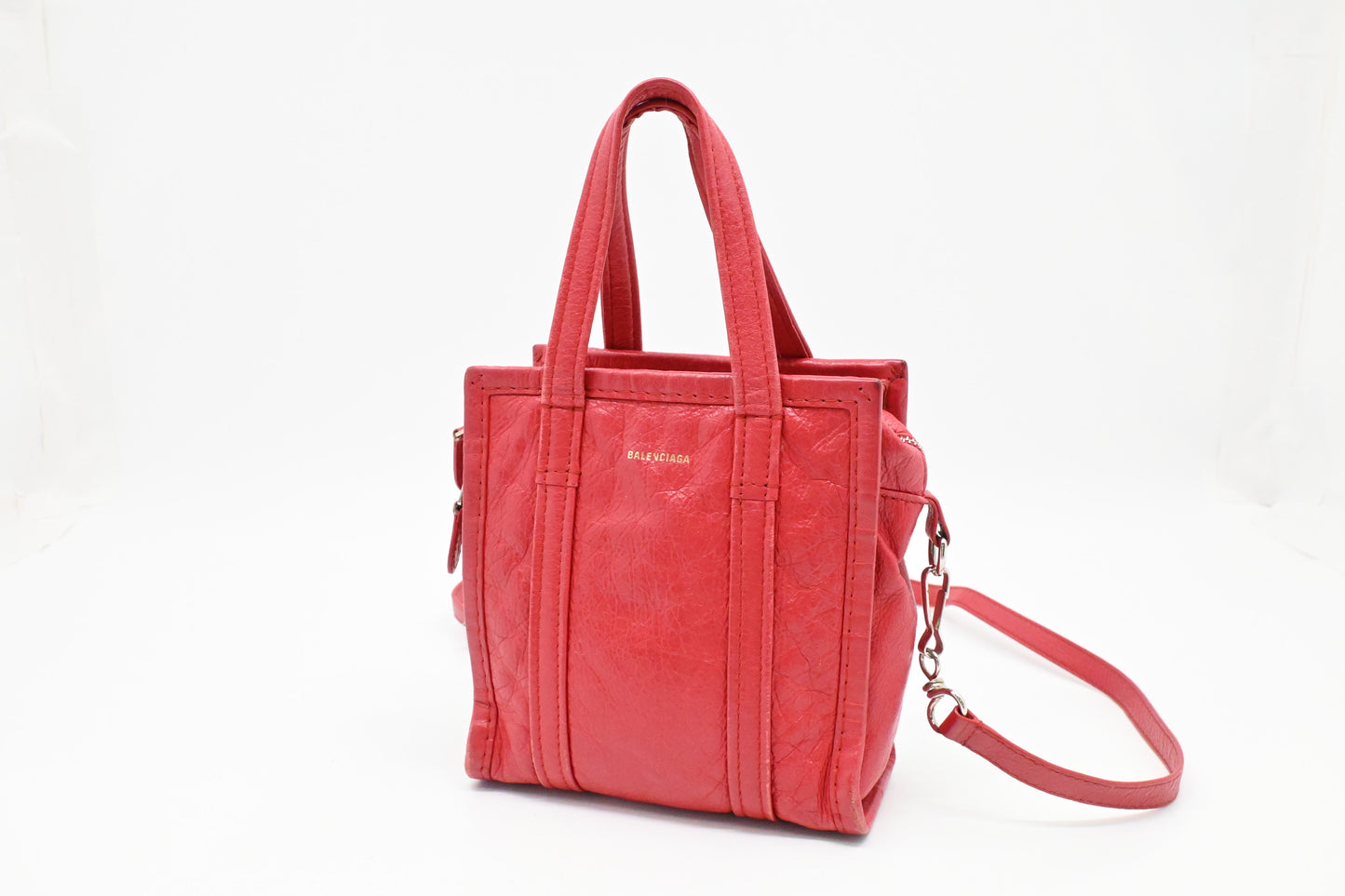 Balenciaga Bazar Shopper in Red Leather