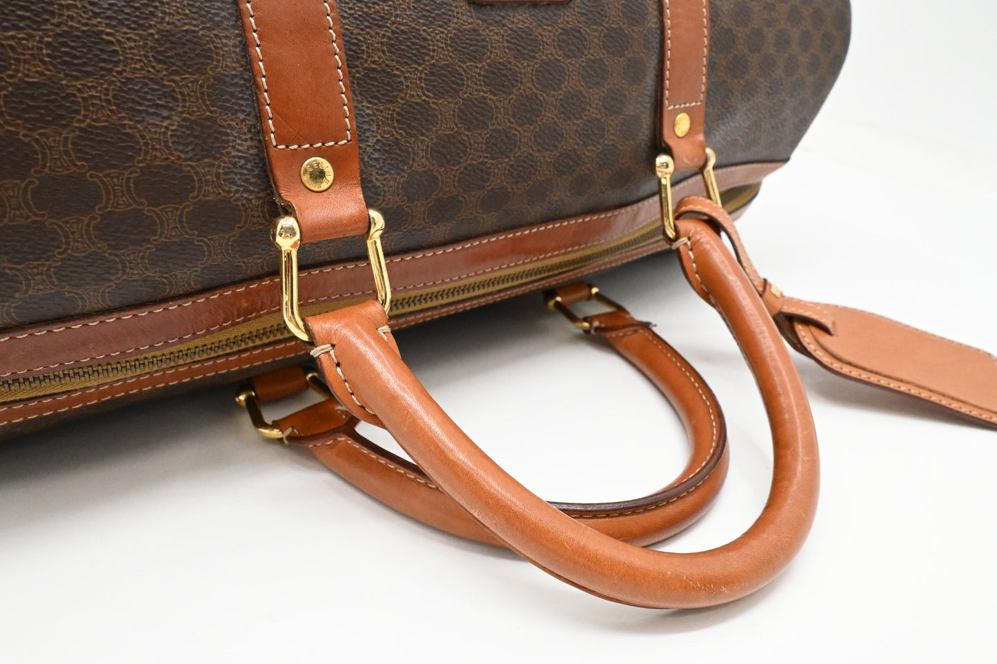 Celine Duffle Bag in Brown Macadam Canvas