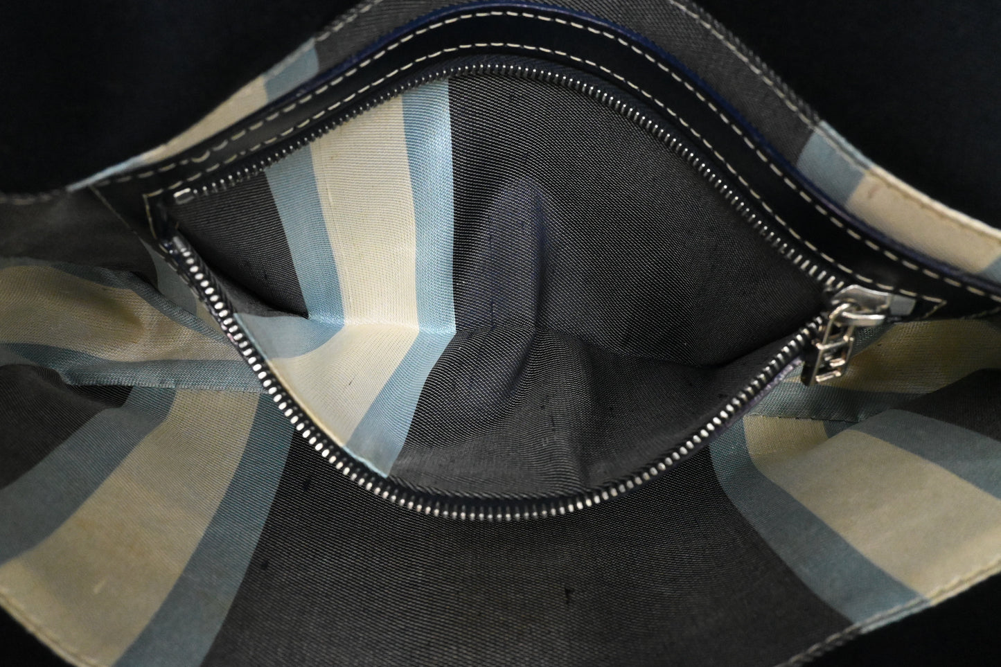 Fendi Baguette in Dark Blue Canvas