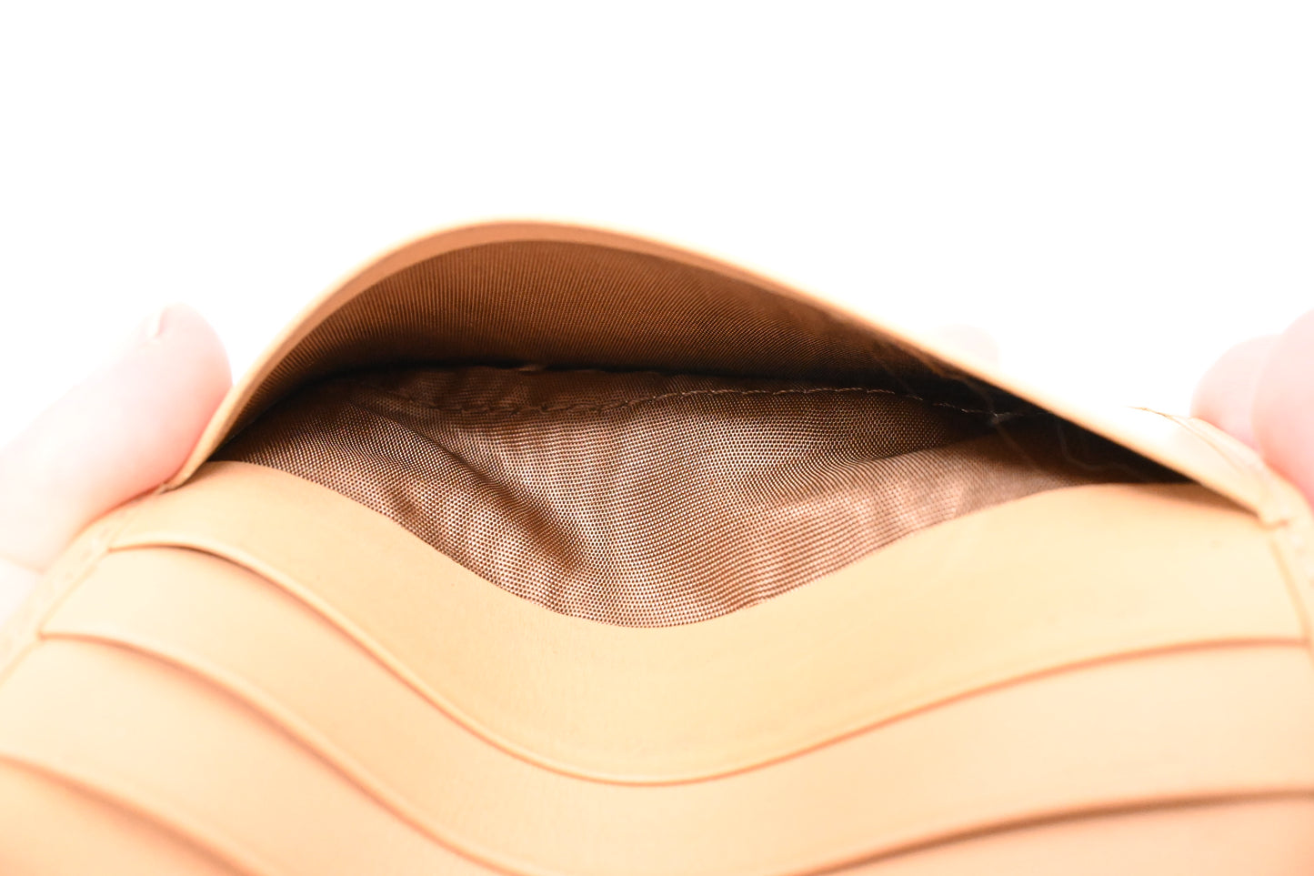 Fendi Compact Wallet in Beige and Blue Zucchino Canvas