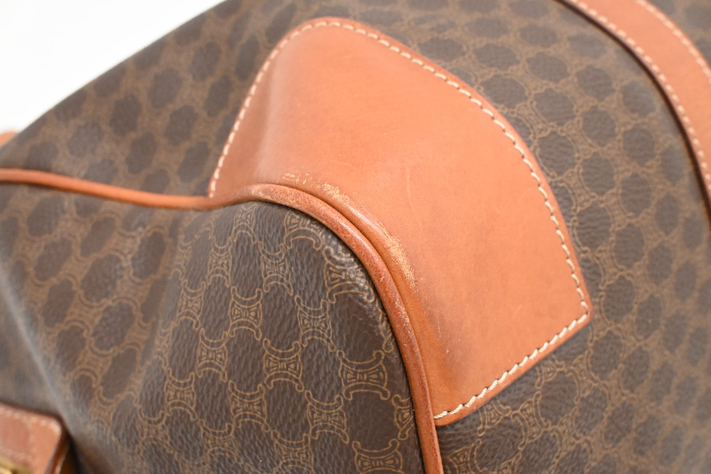 Celine Duffle Bag in Brown Macadam Canvas