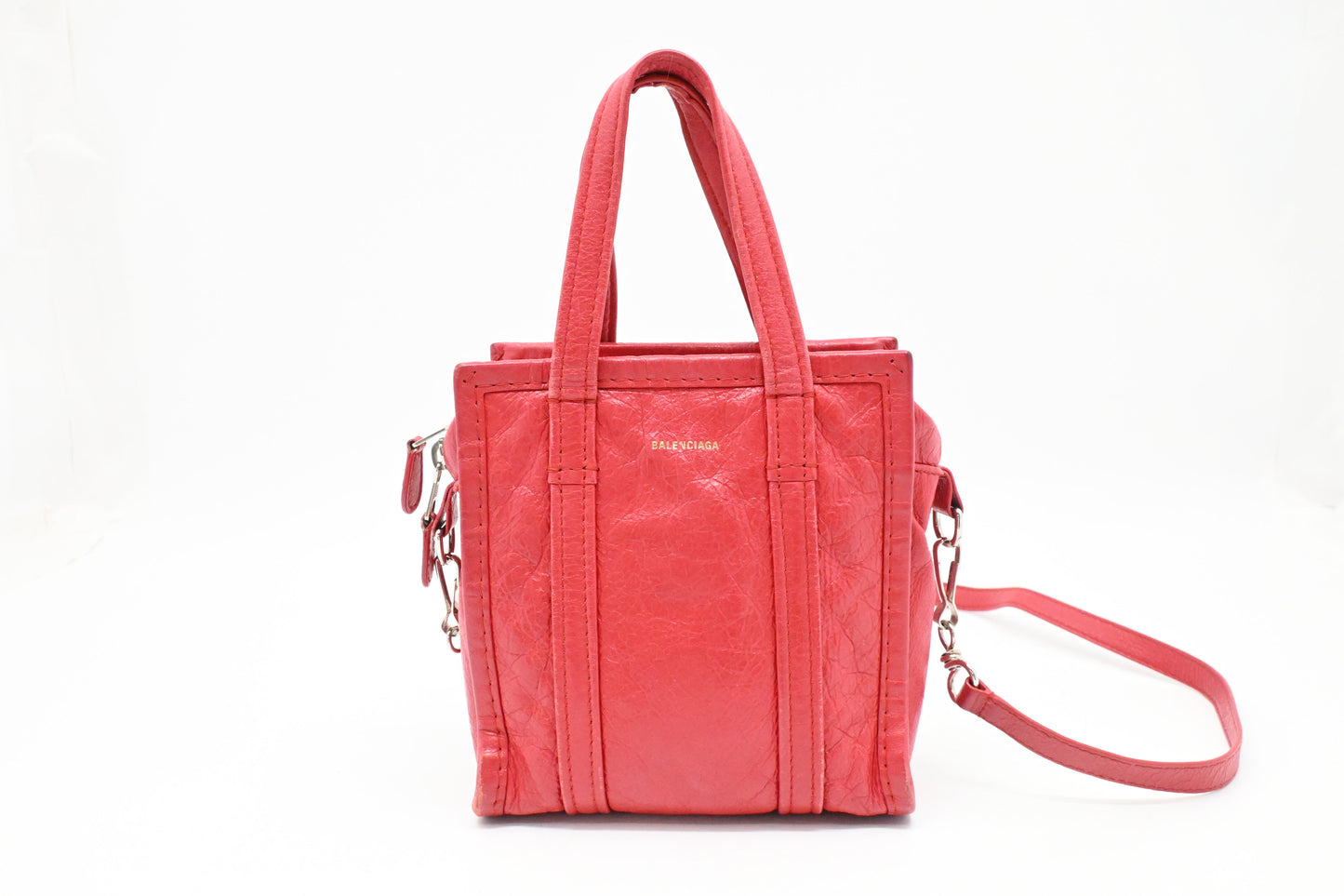 Balenciaga Bazar Shopper in Red Leather
