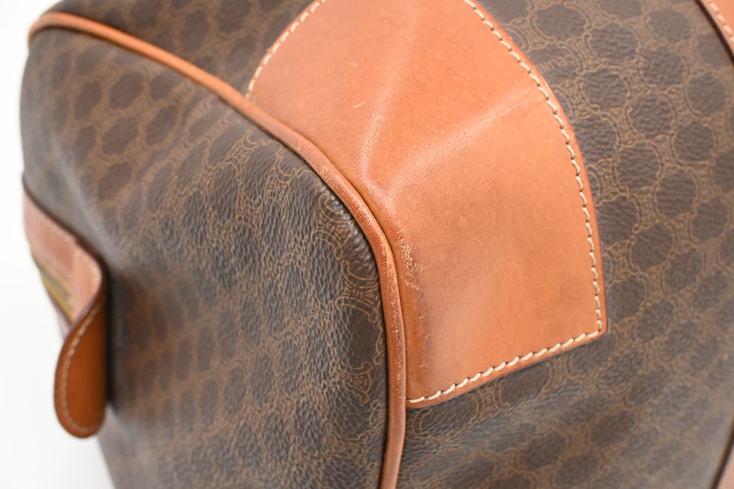 Celine Duffle Bag in Brown Macadam Canvas