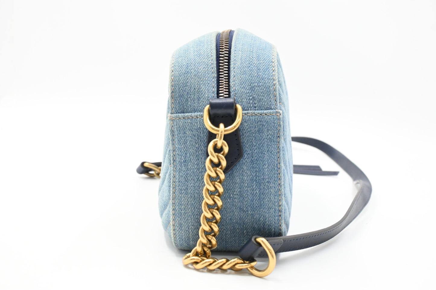 Gucci Marmont Crossbody Bag in Blue Denim Canvas