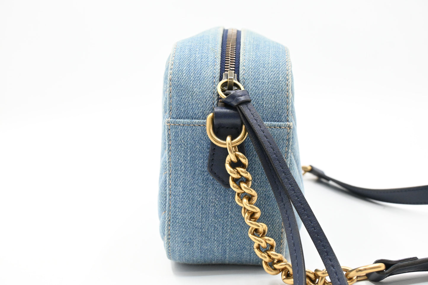 Gucci Marmont Crossbody Bag in Blue Denim Canvas