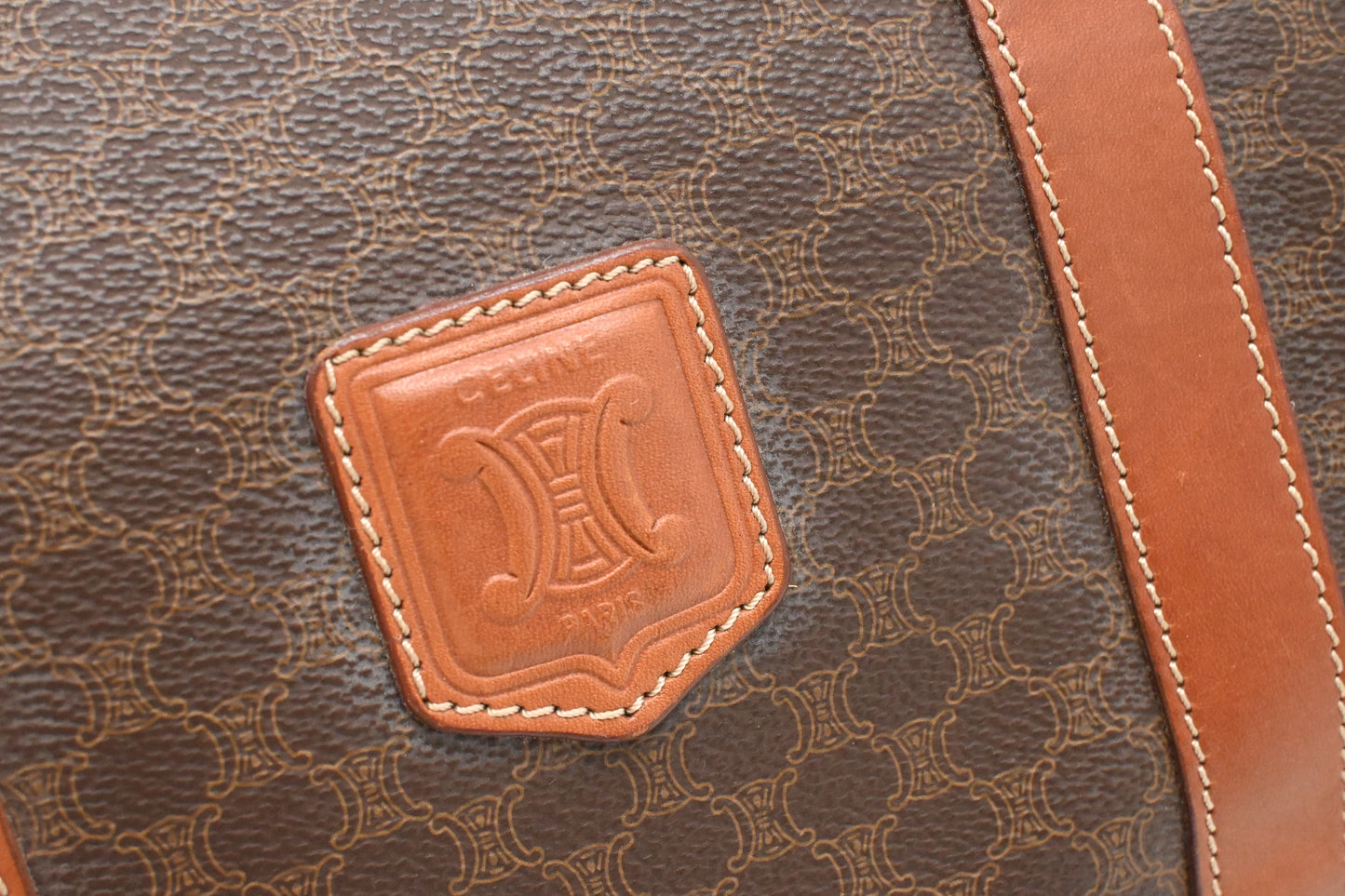 Celine Duffle Bag in Brown Macadam Canvas